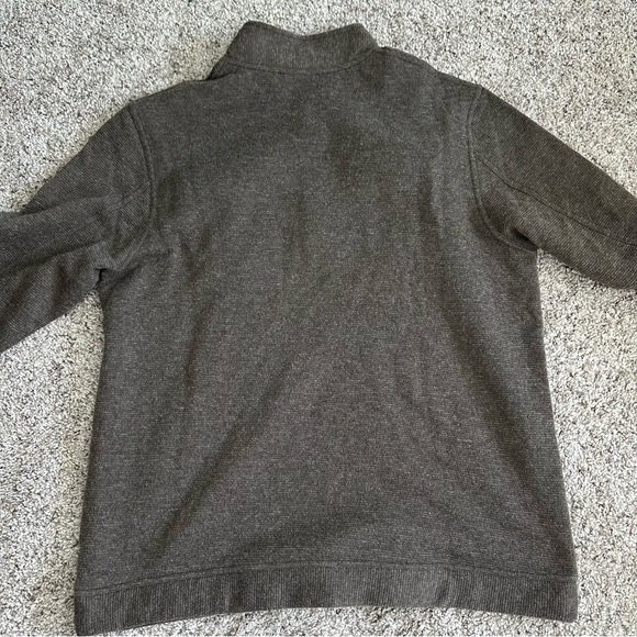 MERRELL SELECT PERFORMIX SWEATER Mens GREY Blue 4-BUTTON MOCK NECK WOOL BLEND XL - Picture 3 of 12